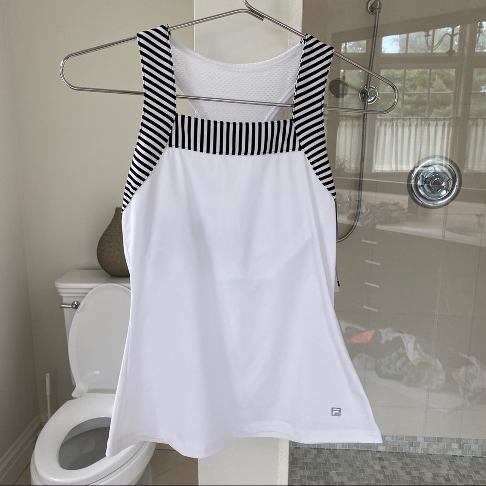 Fila stripe trim tank